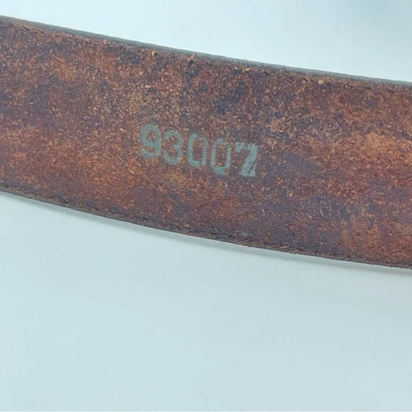 Vintage 1991 Brighton Leather Concho Braided Belt Men’s Women’s Unisex 42 - Picture 8 of 12